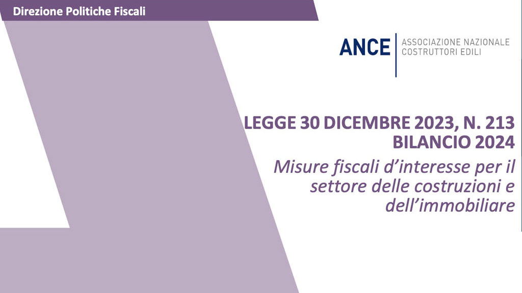 Fiscale dossier Gennaio 2024 ANCE Frosinone